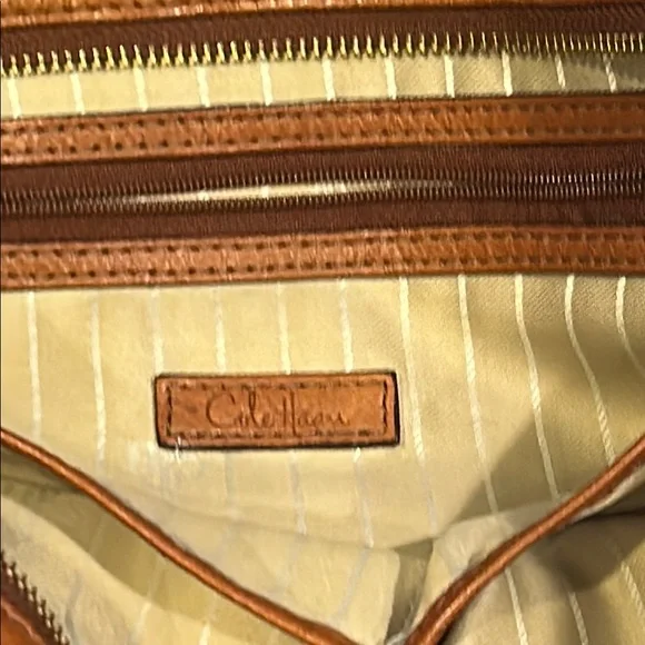 Cole Haan Elegant Brown Leather Tote Bag/Purse - Picture 12 of 16